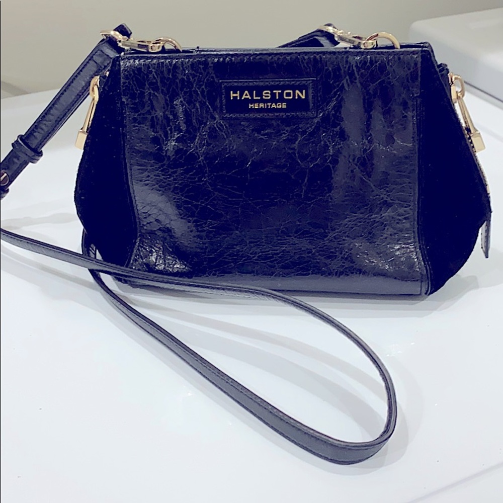 Halston Heritage Black Cross-body Clutch purse